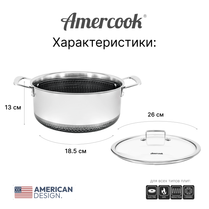 Пароварка сборная Amercook Pro Series 26