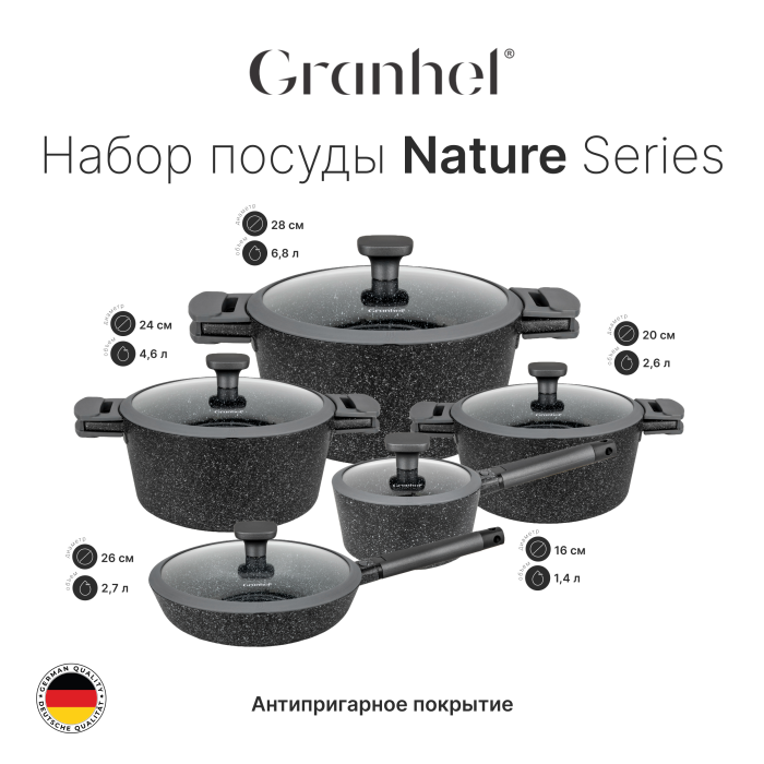 Набор посуды Granhel Nature Series
