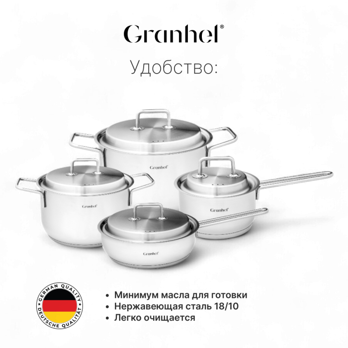 Набор посуды Granhel Stainless Steel