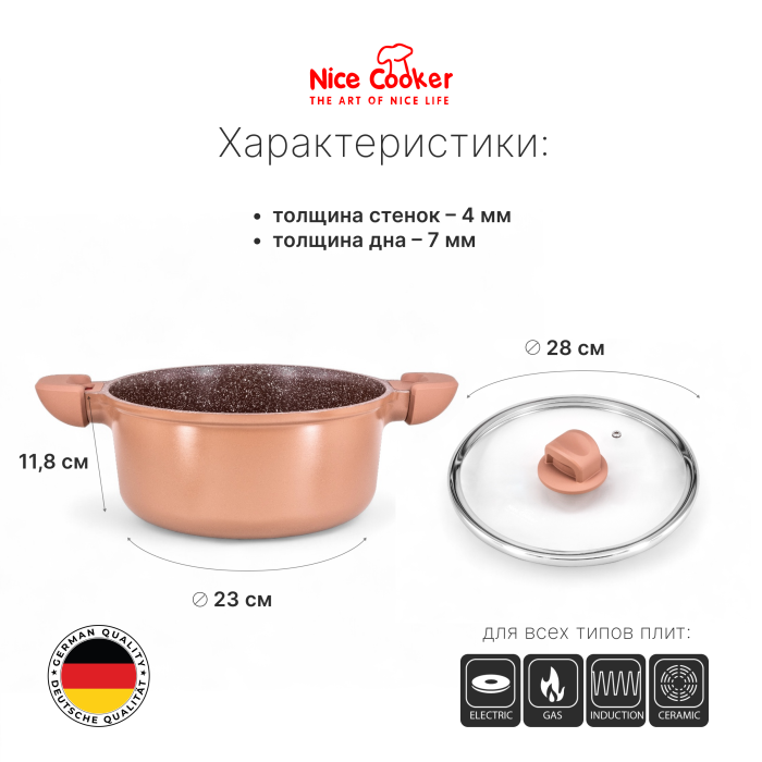 Кастрюля Nice Cooker IEASY Series 28