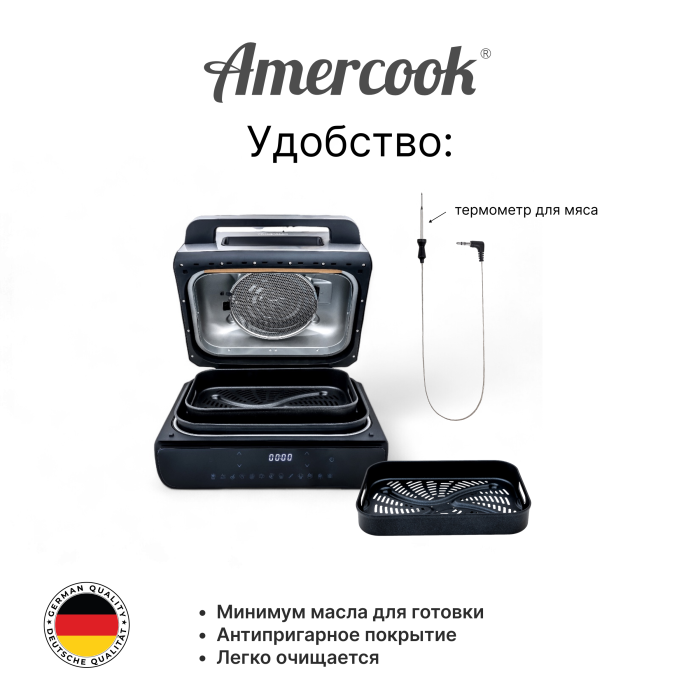 Гриль электрический с конвекцией Air Fryer Grill