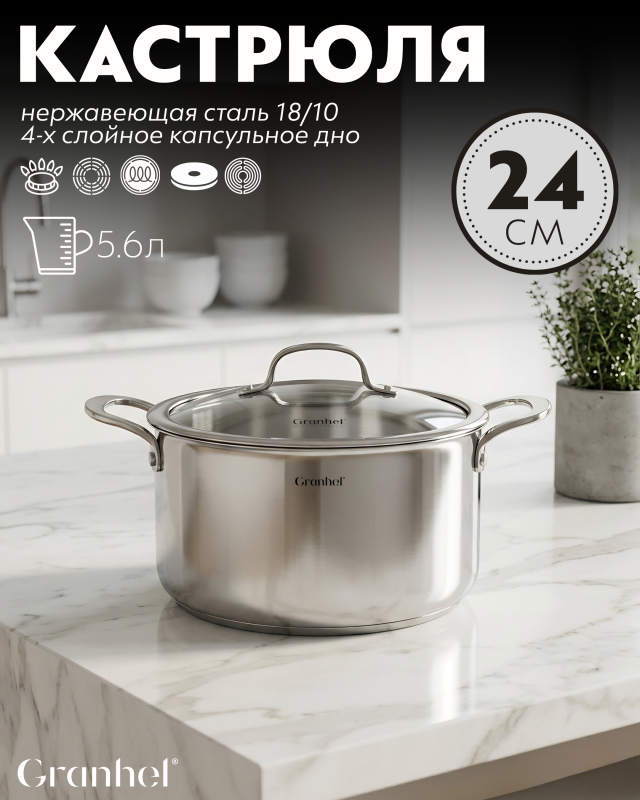 Кастрюля Granhel MIDO Series 24