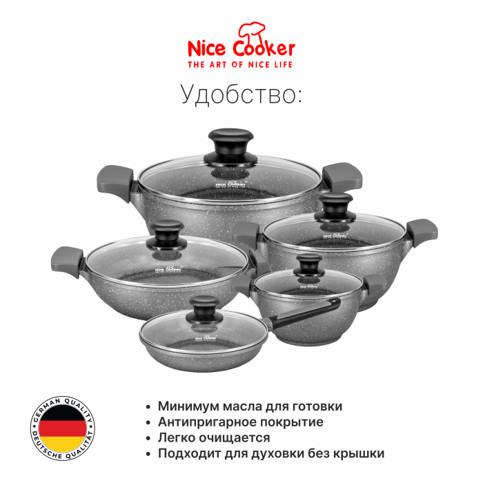 Набор посуды Nice Cooker Pallas Series